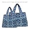 Wrapables Large & Small Foldable Tote Nylon Reusable Grocery Bags, Set of 2, Floral Mosaic